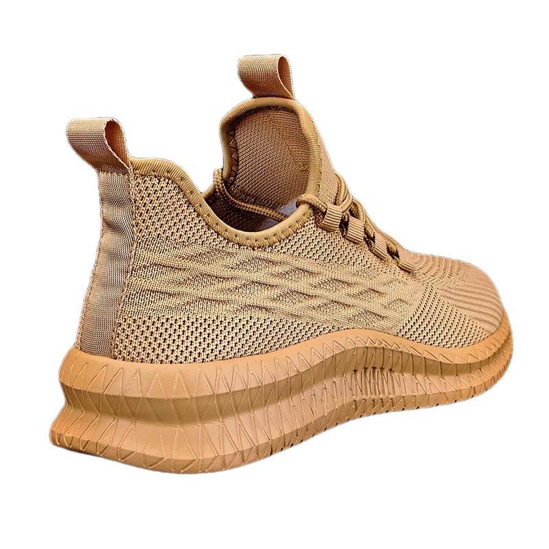 Flying woven mesh sneakers summer new large size men's sports and leisure shoes Men'