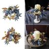 Candle Ring Wreath Stand Tabletop Decoration for Reception Festival Proposal Blue