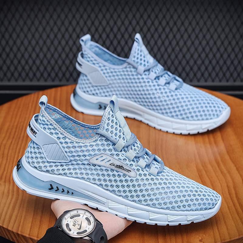 Summer new thin mesh sneakers men's breathable running shoes casual youth breathable shoes