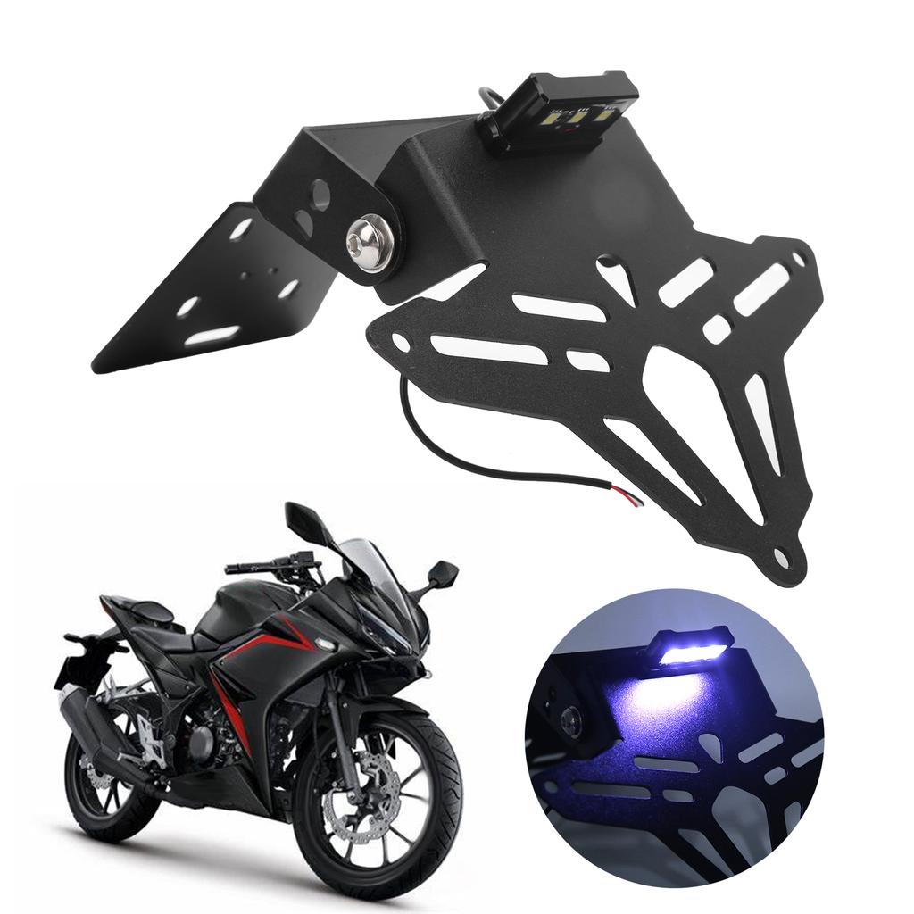Motorcycle License Plate Holder Fender Eliminating with Light Fit for HONDA CBR150R 2019‑2020