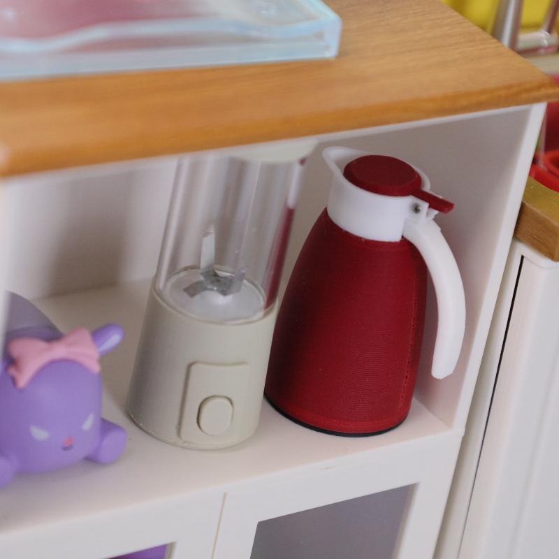 1Pcs Doll Scene Ornament Accessories Miniature Dollhouse Air Fryer Simulation Warm Water Bottle Rice Bucket Juicer Appliance