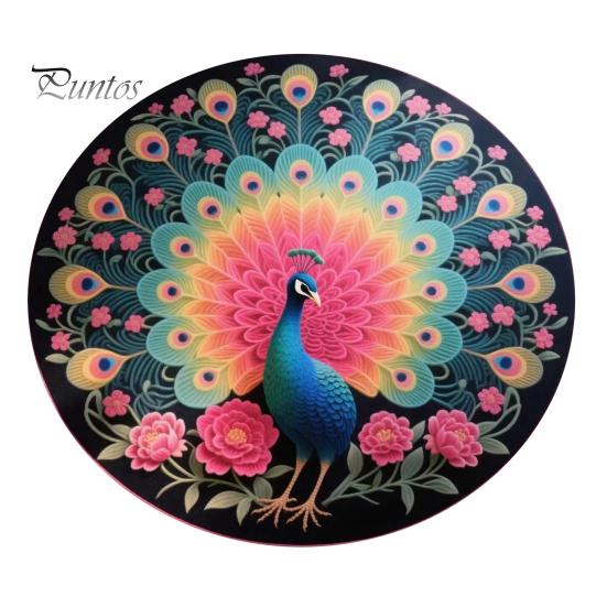 Artistic Door Rug Peacock Indoor Mat Non Slip Front Colorful Decorative Animal Feathers Floor Area for Entryway Living Room Bathroom Sturdy