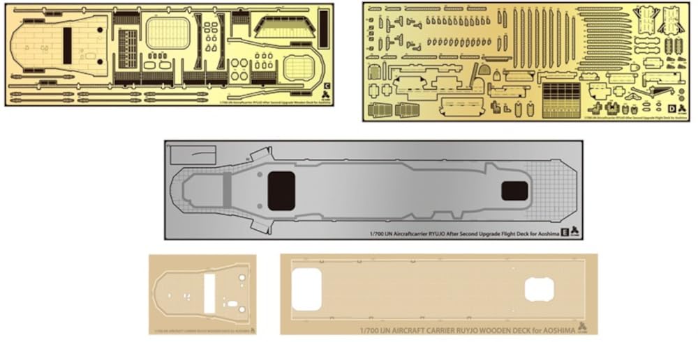 

Tetra Model Серия SA Японский авианосец Рюдзё Полный набор полетной палубы Детали из пластика для сборной модели от компании SA SA7012 1/700 (для А)
