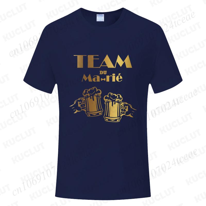 Fashion Beer Graphic Wedding Tops French Boyfriend Single Farewell Bachelor Party T-shirts Evg Future Team Groom Best Man Tees