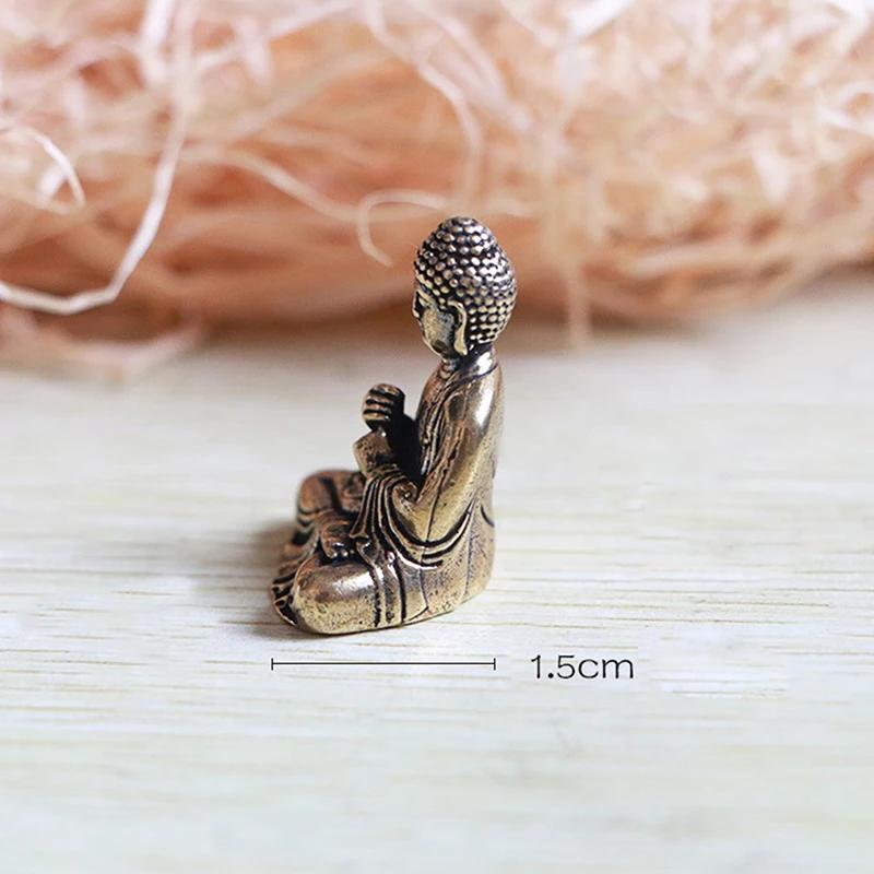 1PC Pure brass miniature shakyamuni Buddha decoration home decor miniature figurine