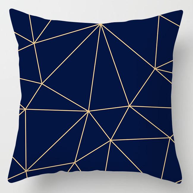 Modern Simple Blue Geometric Marble Pillowcase Home Sofa Pillowcase Pillowcase Pillowcase