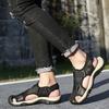 Fashion Summer casual men's sandals Comfortable high-quality minimalist style Beach walking Black Brown 38-47 Luxury shoes Hot selling