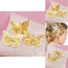 Elegant Women's Golden Butterfly Headband Hair Clip From Bungo Stray Dogs Akiko Yosano