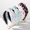 Heming Headband New Fashion Small Fresh Floral Knotted Wide Edge Headband Niche Design Sweet Hair Accessories 2026