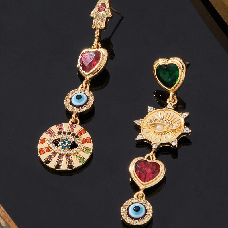 Europa und Die Vereinigten Staaten Personalisierte Bunte Lange Hängeohrringe Damen Mode Trend Partyzubehör Geschenke