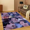 Fashion B-BTS Kpop Soft Area Rug for Bedroom Living Room Sofa,Non-Slip Carpet for Kids,Cozy Floor Mat Doormat Home Decor