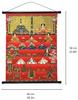 Kawasumi Washi Paper Pattern Yuzen Washi Tapestry Festival Gift Boxed All-Over (Girl's Seven-Tiered Dolls, 58x46cm)