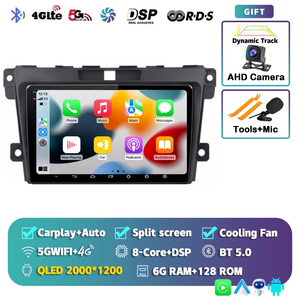Android 14 Carplay Auto Car Radio For 2007 2008 2009 2010 2011 2012 2013 2014 MAZDA CX-7 CX 7 Multimedia Player Video Stereo DSP