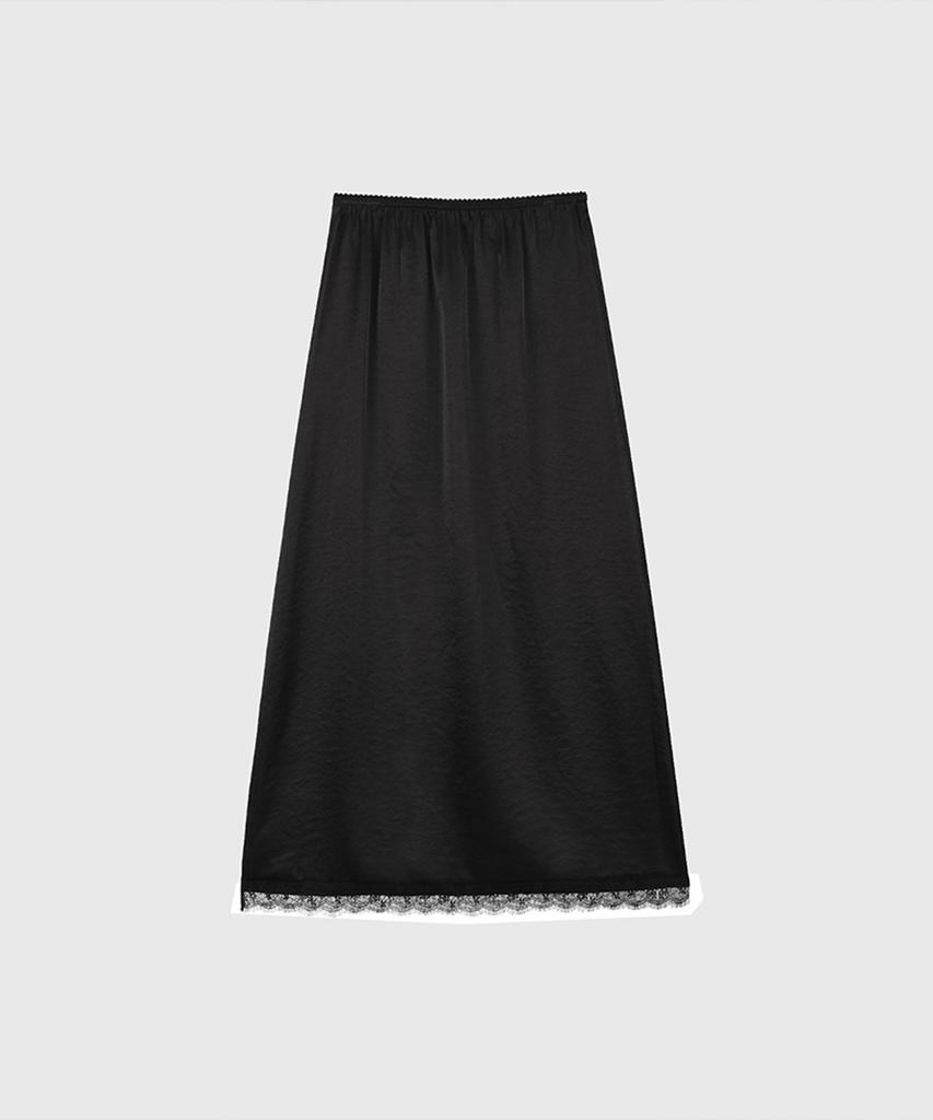 Kwinseulaebis Lacy Satin Lace Midi Skirt