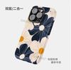 Hand Painted Blue and White Flower Mobile Phone Case 2-in-1 Mobile Phone Case Apple 17 Protective Case Iphone16 Matte Mobile Phone Case