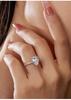 Elegant 4CT Teardrop Moissanite Ring for Women - S925 Sterling Silver, Classic Light Luxury Design.