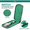 Vintage Leather Watch Box With Card Slot Single Slot Watch Case Wrist Watch Boxes  Travel Storage