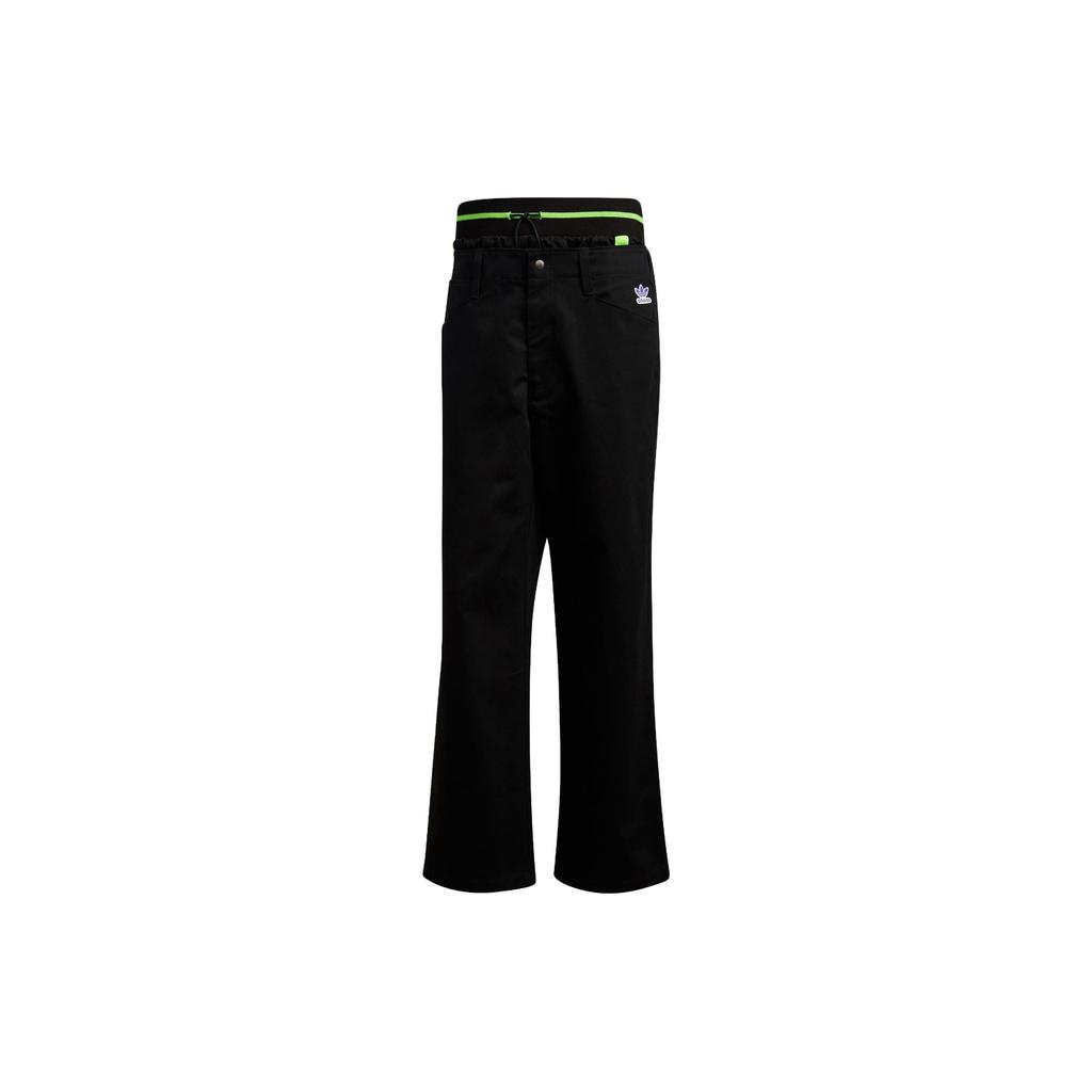 Adidas Originals X Shang Guanzhe Collaboration Logo Patch Casual Knitted Sports Pants Men Bottoms Black FS8922