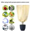 Winter Plant Cover Breathable Freeze Protection Pouch Reusable Frost Blanket with Zipper Drawstring for Outdoor Potted Plants Shrub