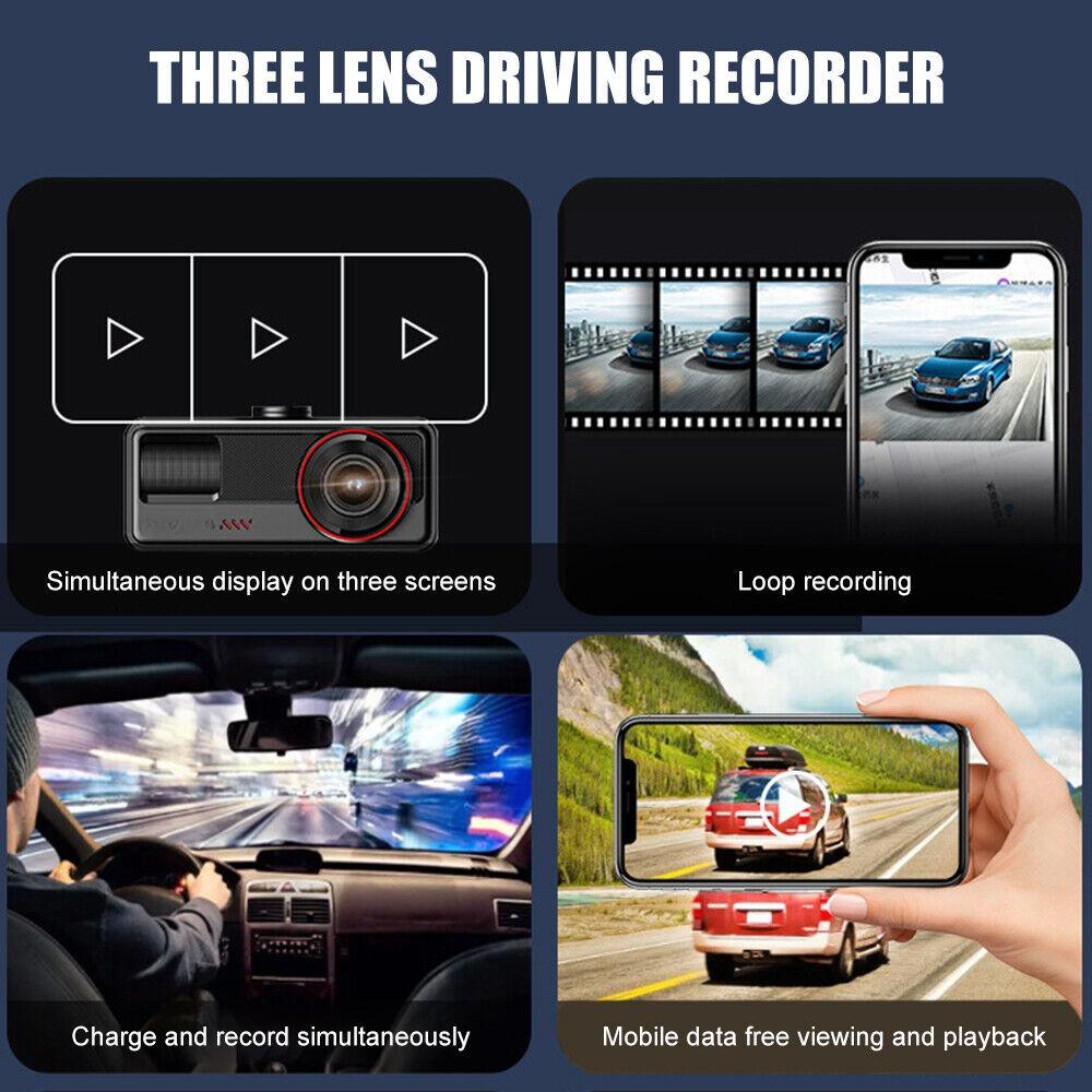 3kanálové nahrávání se současným zobrazením tří objektivů, HD palubní kamera s WiFi a připojením k chytrému telefonu.