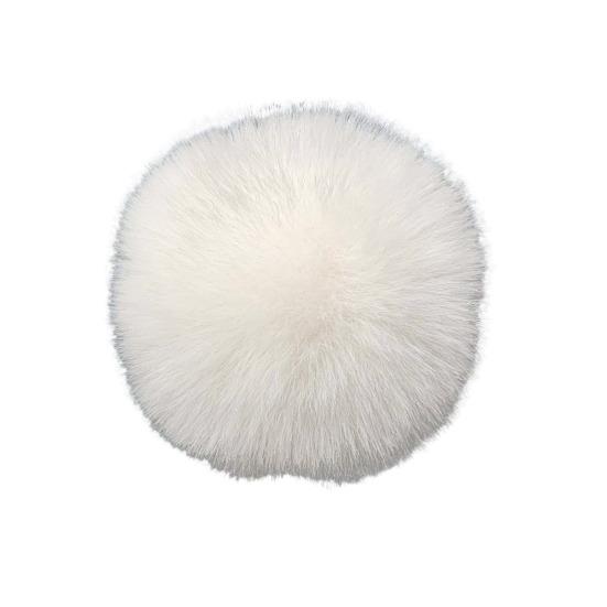 Faux Fur Pom Pom Fluffy Ball with Elastic Loop Cute Plush Ball Bag Charm for Craft Projects Hat Accessories