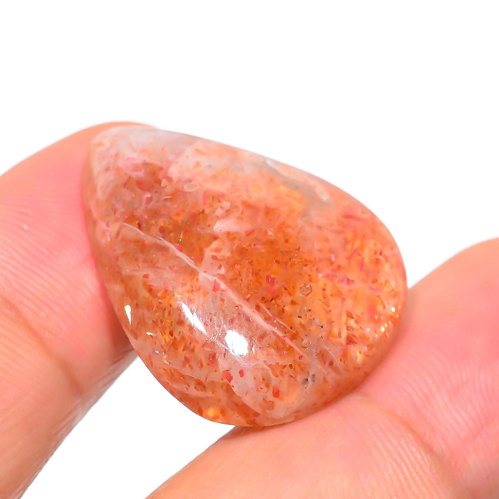 

Sunstone 2.1x2.6mm Natural Cabochon Fine Loose 27.8Cts. i9F38 красный