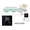 Intelligenter Raumthermostat mit vier Rohren, digitaler programmierbarer Temperaturregler für die Luft