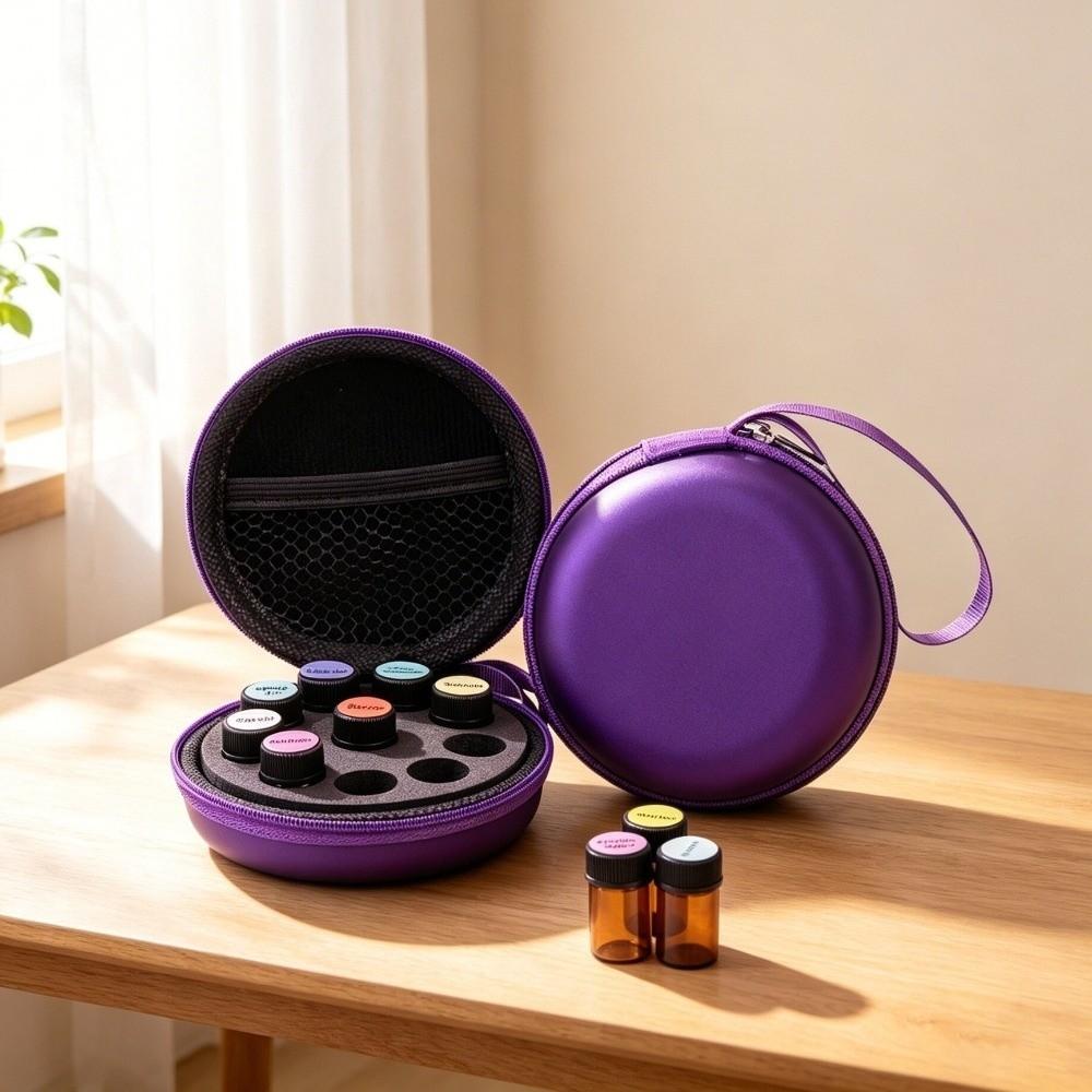10 Bottles Capacity Essential Oil Storage Box Hard Shell Insulin Vial Protector For Home