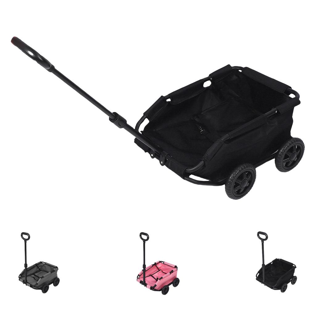Haustierwagen Multifunktional Faltbar 4 Räder Ziehbar Haustierkarre Tragbar für Outdoor Camping Reisen