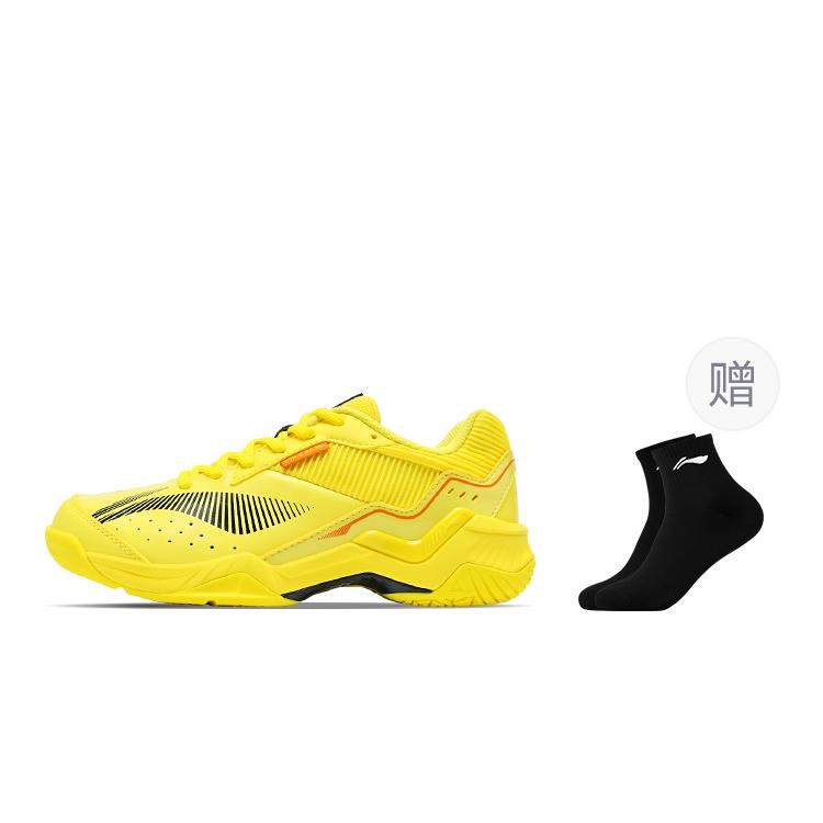 Li Ning Thunder Training Cushioning Breathable Low Top Badminton Shoes Unisex Bright Yellow AYTV005-3