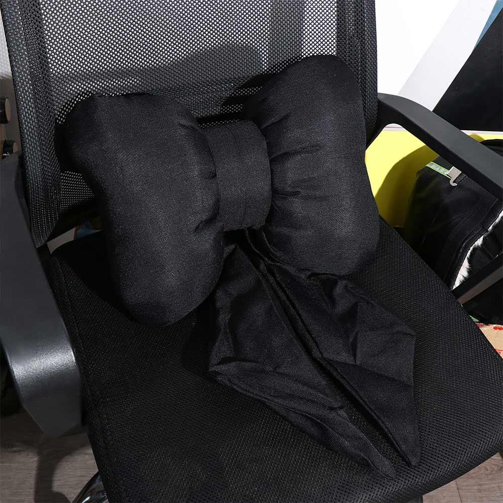 Streamer Linen Bow Car Headrest Ribbon Bow Ribbon Bow Car Neck Pillow Waist Pillow   Kids Adults