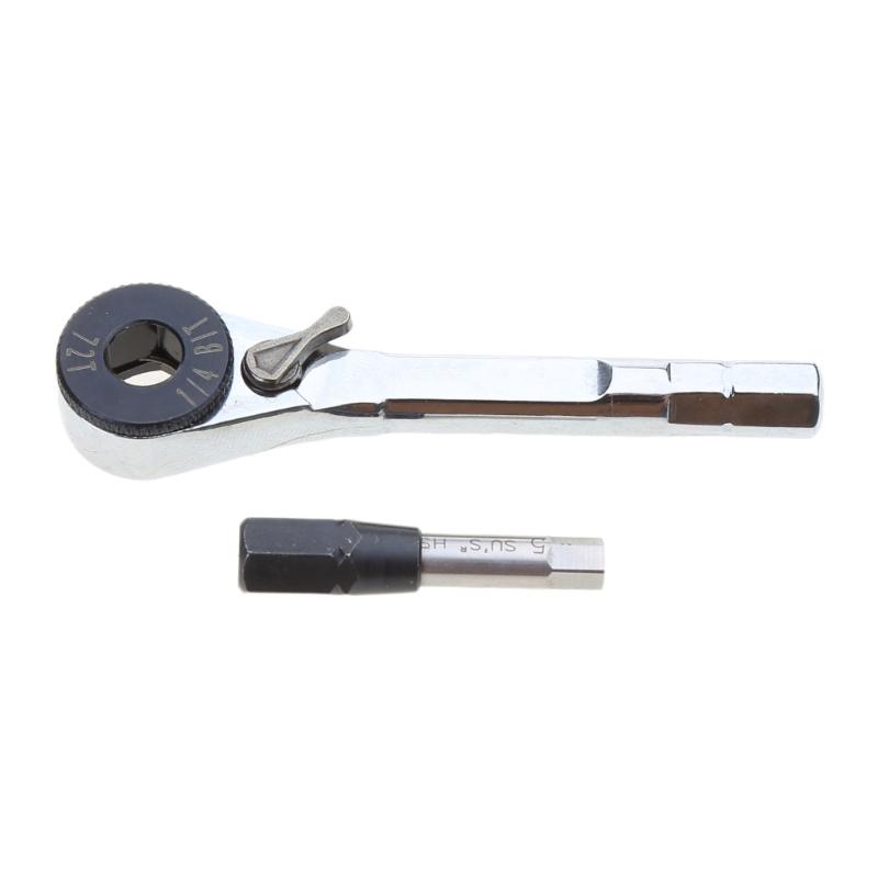 Multifunction 1/4inch Mini Ratchet Set Screwdriver Bit Socket Small Ratcheting Wrench Extension Bit Holder Wrench 1