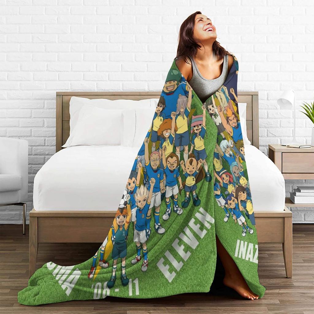 Inazuma Eleven Video Game Sports Game  Blanket Soft Warm Flannel Throw Blanket Bedding for Bed Living Room Picnic Home Couch
