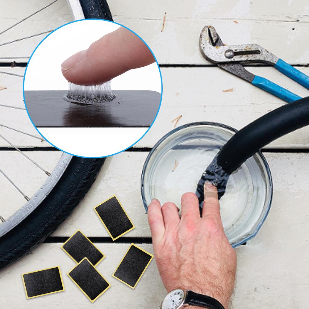 10PCS Bicycle Glue-Free Tire Patches Quick Repairing No-glue Adhesive Quick Drying Bicycle Tire Repair Patches Bike Accessories