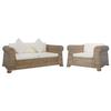 VidaXL 2-Piece Sofa Set with Cushions Living Room Sofa Set Lounge Office Bedroom Home Interior Rattan 278601