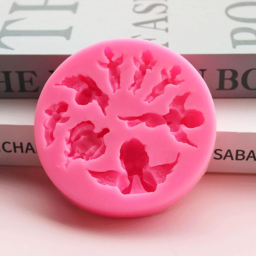 Silicone World DIY Angel Baby Wings Silicone Fondant Mold Flip Sugar Cake Molds Baking Decorating Tools Chocolate Gypsum Mold
