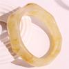 Geometric Resin Bangles Square Triangle Retro Hand Ring Unique Chunky Bracelets  Women