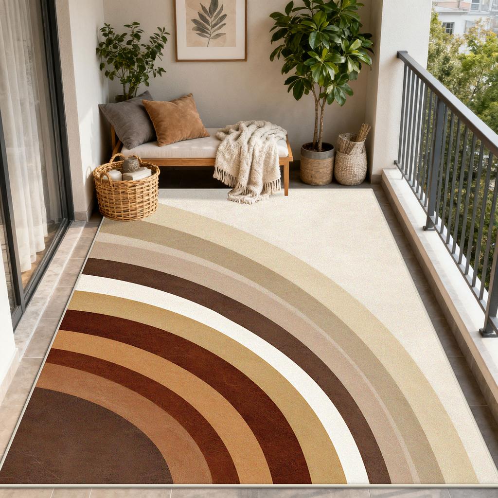 Nordic Abstract CARPET FOR LIVE ROOM Striped Home Decoration Balcony Outdoor Rugs Washable Antiskid Lounge Floor Mats Bedside