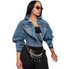 Y2K Style Irregular Denim Jacket - European & American Fashion Women's Clothing HR23091