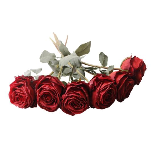 Artificial Rose Flower Realistic Faux Silk Rose with Stem for DIY Wedding Bouquets Home Party Table Centerpiece Floral Arrangement
