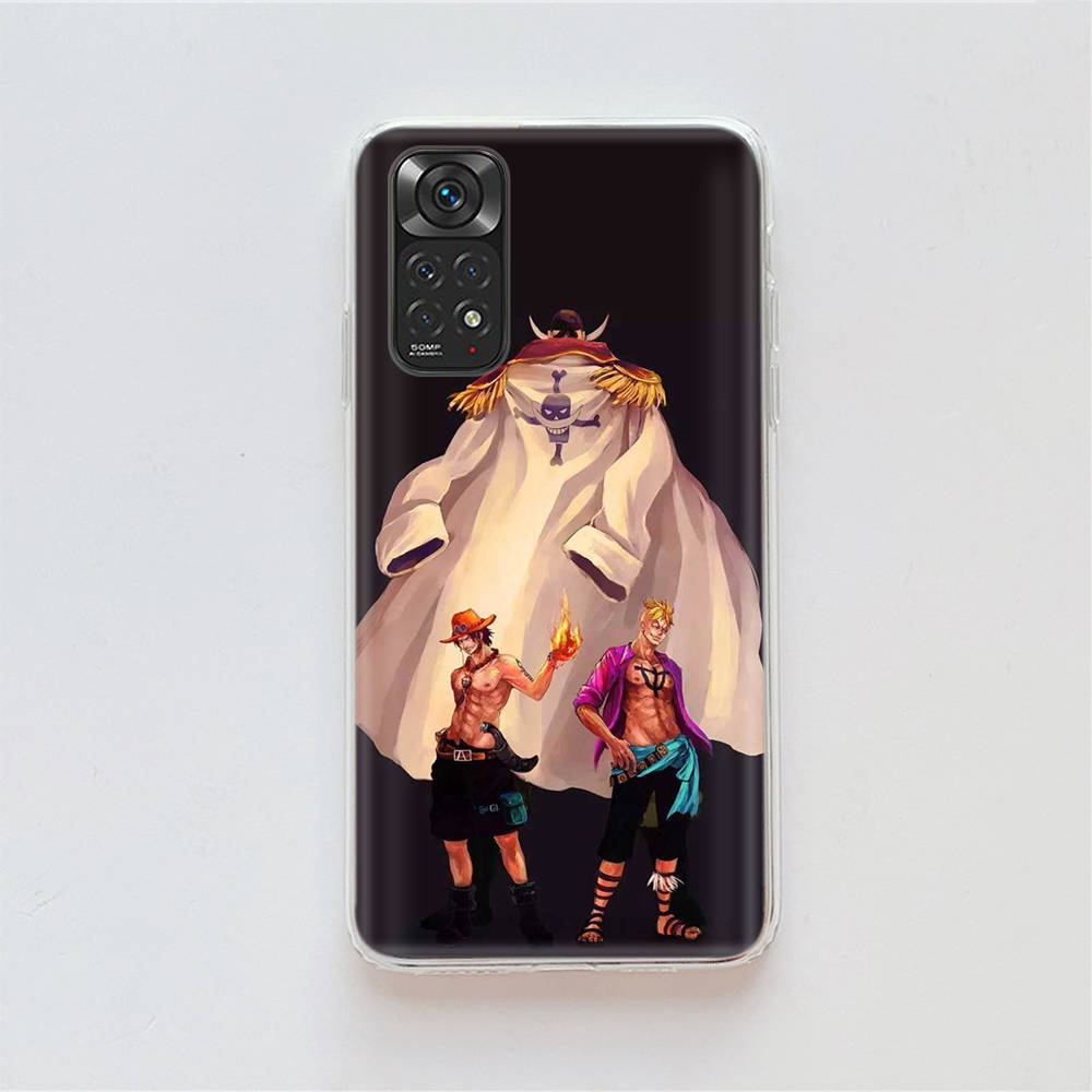 DT35 One Piece Ace Hülle für Samsung A04 A14 A23 A34 A54 M23 M33 M52 M53 Realme 10 9 C30S C35 C55 VIVO Y02S Y21 Y33S Y51 X80 Pro Klare Hülle