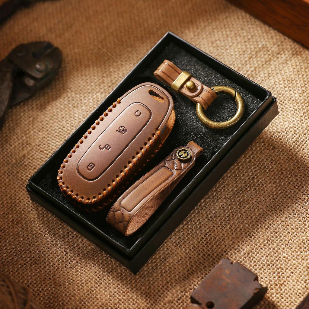 Applicable Tengshi D9 Key Cover Dm-I Case Ev Tengshi D9 Special Car Key Bag Buckle Genuine Leather Men