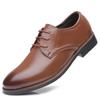 Fashion Men Breathable Leather Shoes Black Soft Leather Soft Sole Spring and Autumn Groomsmen Men Business Formal Casual Shoes