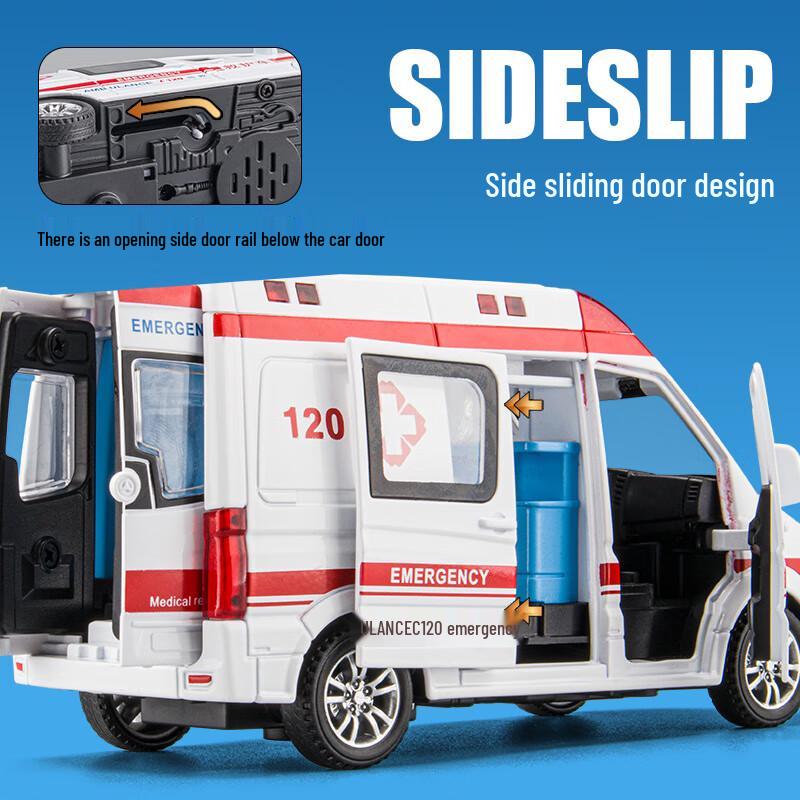 Die-cast 120 Ambulance Toy Model