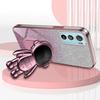 For Motorola Edge 30 5G Astronaut Kickstand Case Glitter Powder PC+TPU Mobile Phone Cover