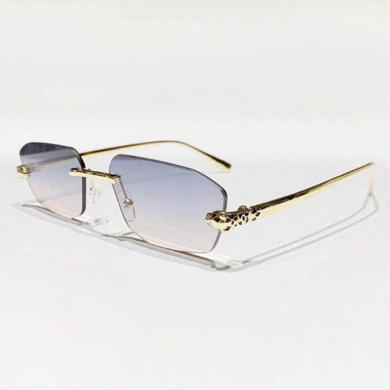 Vintage Rimless Square Sunglasses Women Uv400 Fashion Metal Small Rectangle Punk Glasses Brand Designer Shades For Men