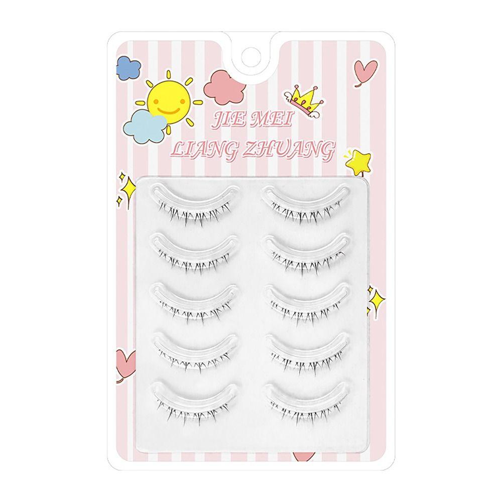 

5 пар прозрачных стеблей, нижние накладные ресницы, цельные накладные ресницы «Маленький дьявол», красота