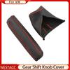 Leather Car Gear Shift Collars Gear Shift Knob Cover for VW Jetta MK6 MK5 Golf 7 MK7 Bora Tiguan Polo 2014 - 2017