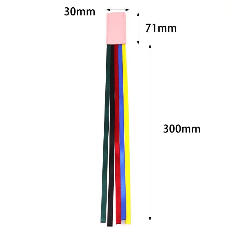 Leather Ribbon Bookmark with Woven Tape: Five-Color Page Marker and Storage Clip