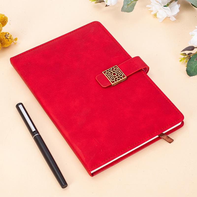 A5 PU Leather Multi-Color Flower Buckle Notebook - Business or Diary Use